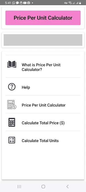 Price Per Unit Calculator Screenshot 0