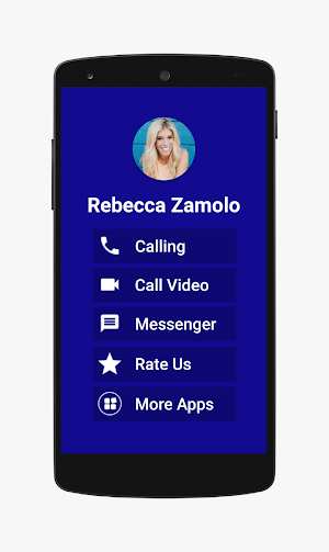 Rebecca Zamolo Fake Call Video and Chat Simulation Screenshot 0