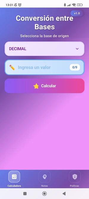 Conversión entre Bases Screenshot 0