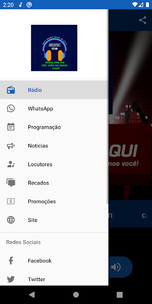 Rádio Web 105.SJS Screenshot 1