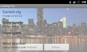 Snowing City LWP Screenshot 1