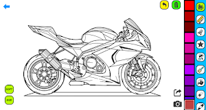 Ninja Motorbike Coloring Pages Screenshot 3