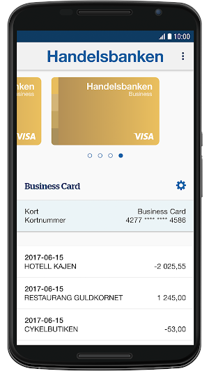 Handelsbanken SE Business Card Screenshot 2