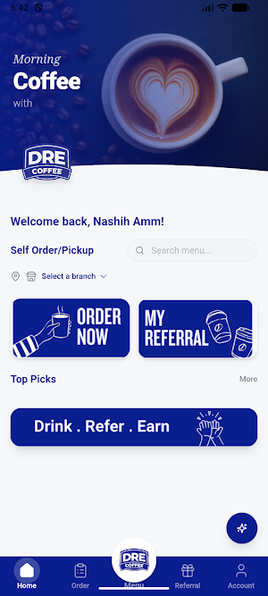 DRE Coffee: Drink Refer Earn Screenshot 0
