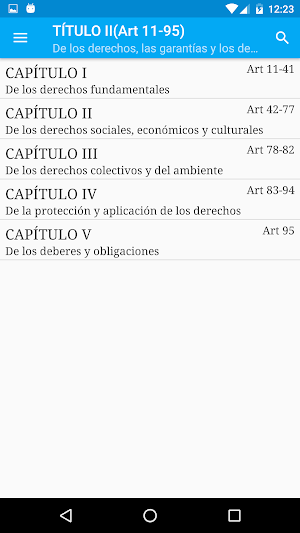 Constitución de Colombia Screenshot 2