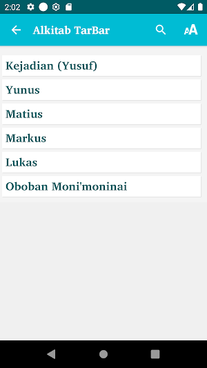 Alkitab TarBar Screenshot 1
