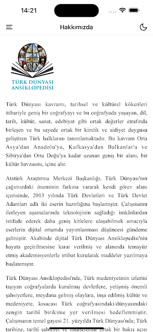 Türk Dünyası Ansiklopedisi Screenshot 2