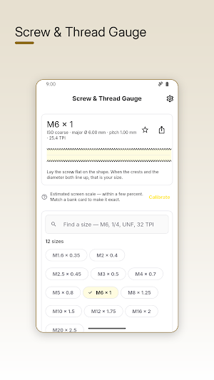Screw & Thread Gauge Screenshot 0