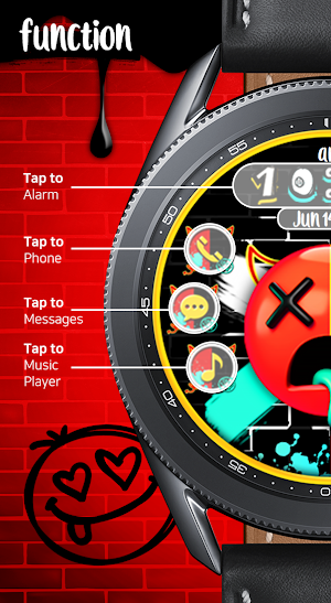 Half Funky Emoji_Watchface Screenshot 1