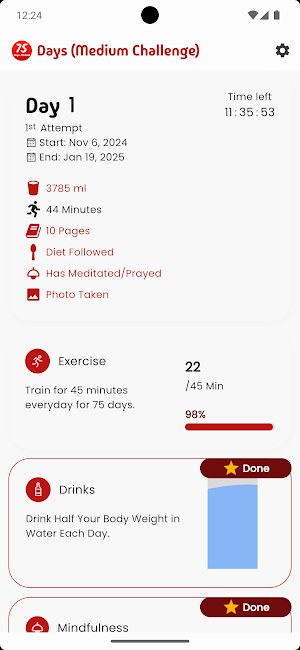 75 Days Medium Challenge Screenshot 0