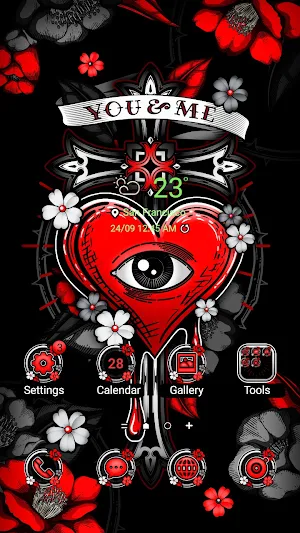 Red Black Tattoo - Wallpaper Screenshot 0