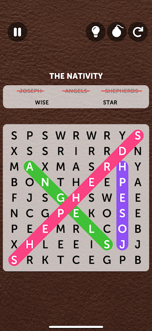 Bible Word Search Puzzle Game Screenshot 1