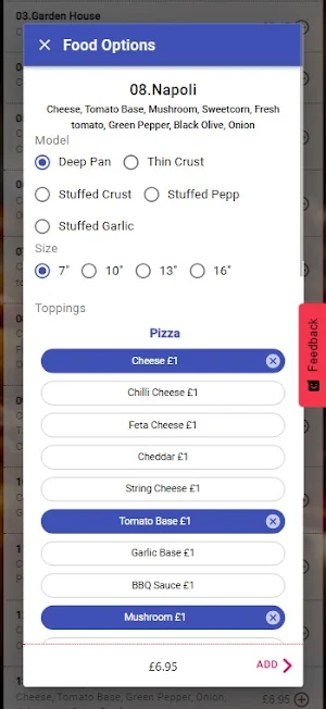 Regina Pizza Screenshot 2
