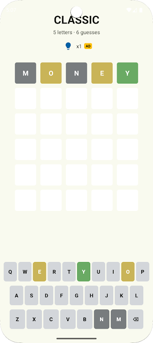 Novus - 6 Tries Word Challenge Screenshot 1