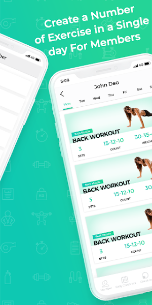 GymClock Trainer App Screenshot 2