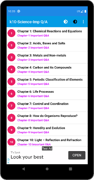 10th class science important Q&A (Chapter-wise) Screenshot 2