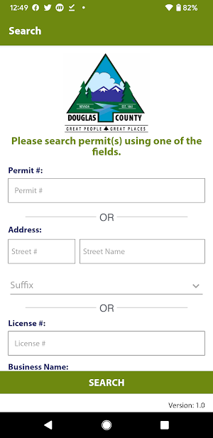 Douglas CTY Inspection Request Screenshot 0