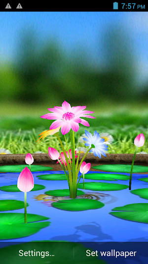 3D Flowers Touch Wallpaper Screenshot 0