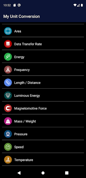 My Unit Conversion Screenshot 0