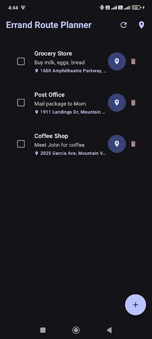 Errand Route Planner Screenshot 2