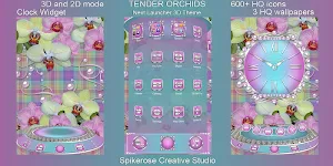 Tender Orchids 3D Next Launcher theme Screenshot 0