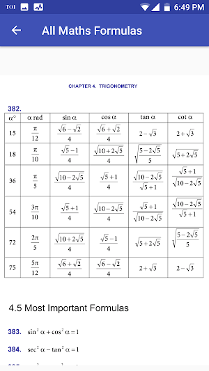 1500 Maths Formulas For All Board Exams 2019 Screenshot 2