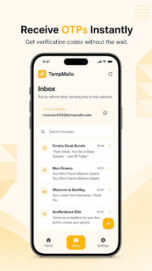 TempMailo: Fake Email Screenshot 1