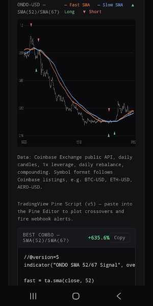 GoldCross - SMA Backtester Screenshot 2