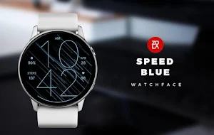 Speed Blue Watch Face Screenshot 0