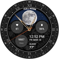 To The Moon Hybrid Watch Face