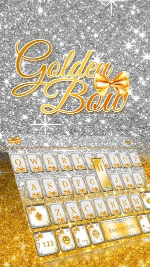 Golden Bow Keyboard Theme Screenshot 2