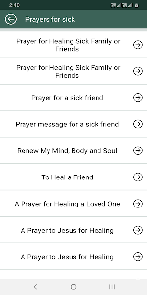 Prayers for sick Screenshot 1
