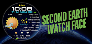 Second Earth Watch Face Screenshot 0