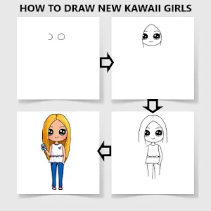 How To Draw New Kawaii Girls Screenshot 0