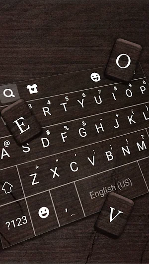 Grey Wood Keyboard Background Screenshot 1
