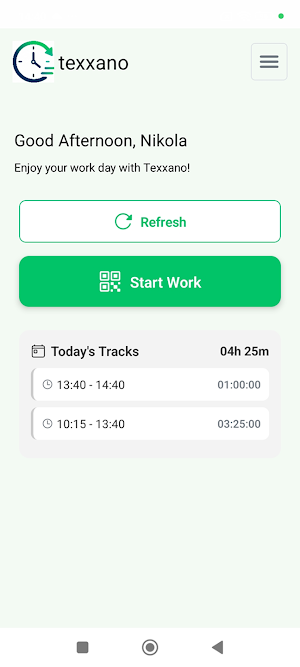 Texxano Time Tracker Screenshot 0