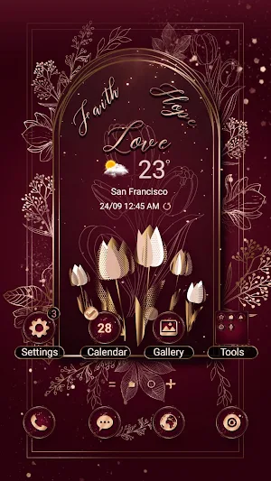 Faith HopeLove Tulip-Wallpaper Screenshot 0