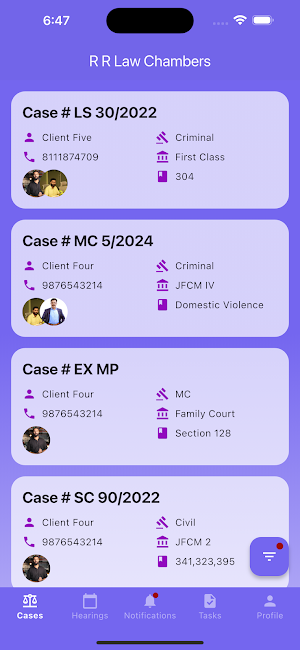 R R Law Chambers Screenshot 2