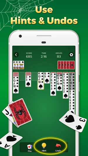 Spider Solitaire - Card Games Screenshot 1