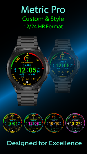 Metric Pro: Watch Face Wear OS Screenshot 3