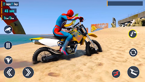 Superhero Tricky Bike Race Screenshot 0