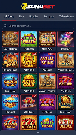 Sunubet Screenshot 3