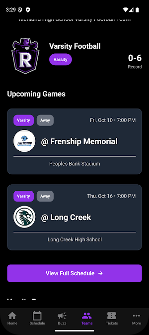 Richland Raiders Team App Screenshot 3