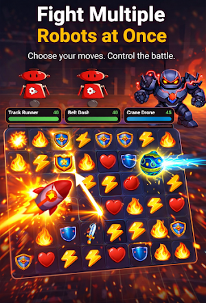Grid Clash – Match 3 RPG Screenshot 1