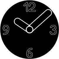 Outline Analog Watch Face