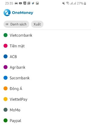 Sổ Thu Chi đơn giản tiện ích Screenshot 1