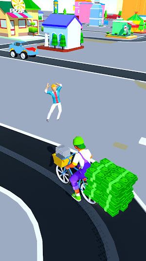 Paper Delivery Bicycle Rush 3d Screenshot 0