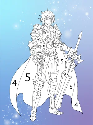 Anime Fantasy Color by Numbers Screenshot 2