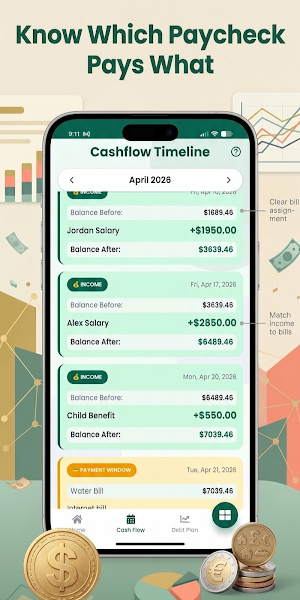 Bill Align: Bills by Paycheck Screenshot 1