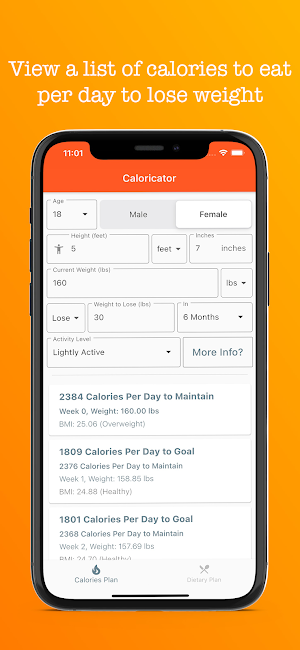 Caloricator Screenshot 1